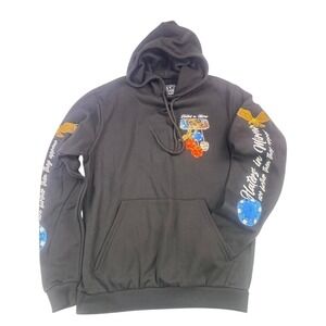 Fresh Laundry Graphic Pullover‎ Hoodie Black Large NWOT